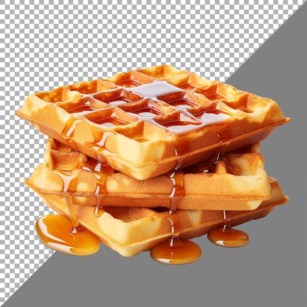 PSD waffle against transparent background ai generated