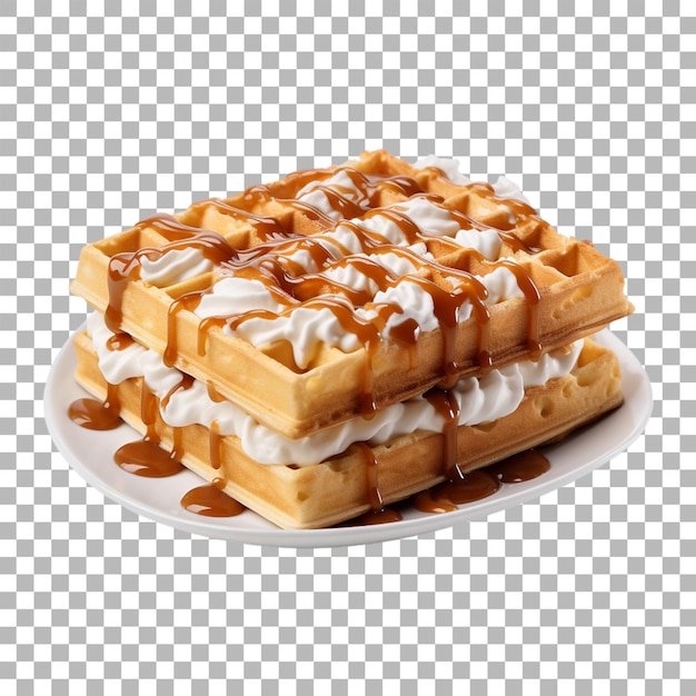 PSD waffle on transparent background