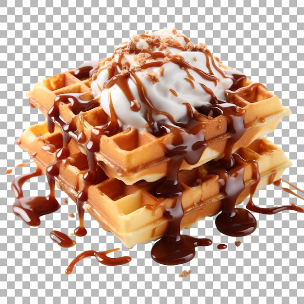 PSD waffle on transparent background