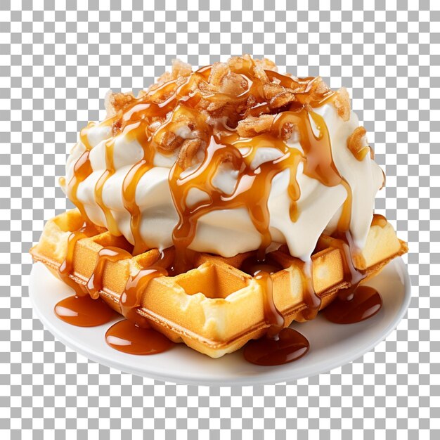 PSD waffle on transparent background