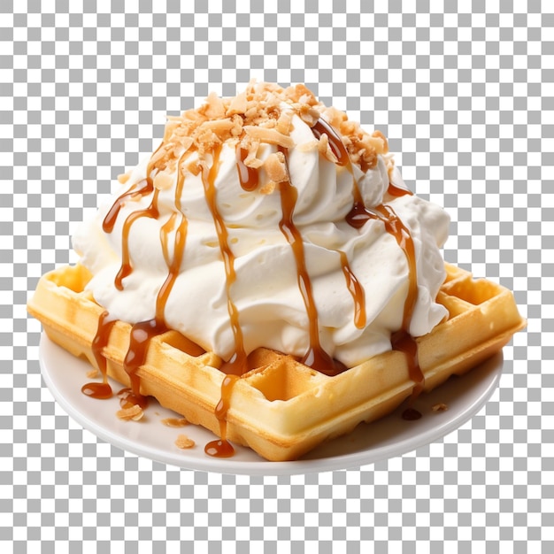 PSD waffle on transparent background