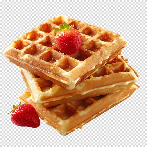 PSD waffles isolated on transparent background