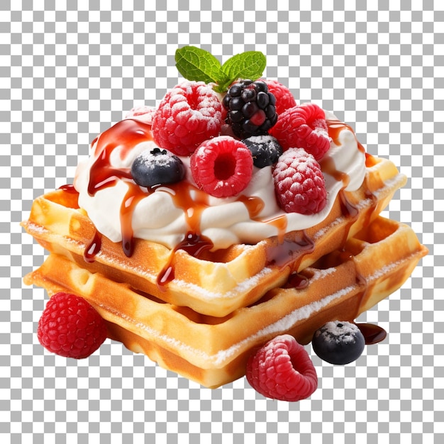 PSD waffles on transparent background