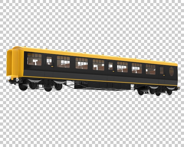 PSD wagon pociągu na przezroczystym tle ilustracja renderowania 3d