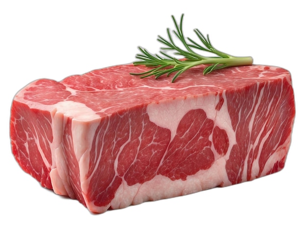 Wagyu rundvlees PSD op een witte achtergrond