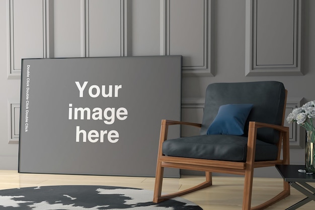 Waiting Room Chair Elegant Mockup 02