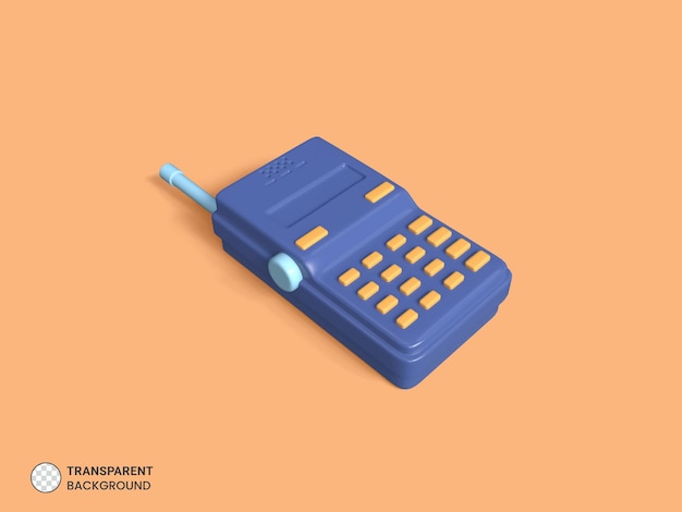 Walkie talkie icon isolated 3d render illustration