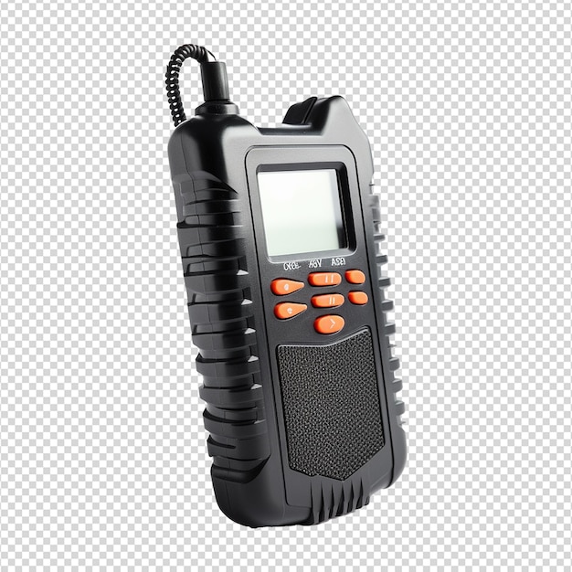 PSD walkie-talkie izolowane na przezroczystym tle