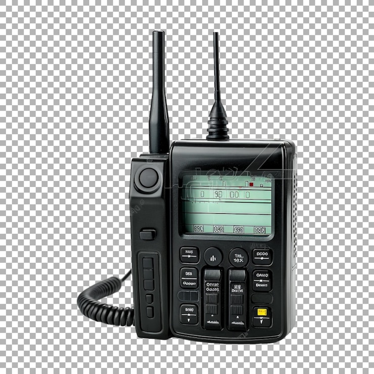 PSD walkie talkie on transparent background ai generated