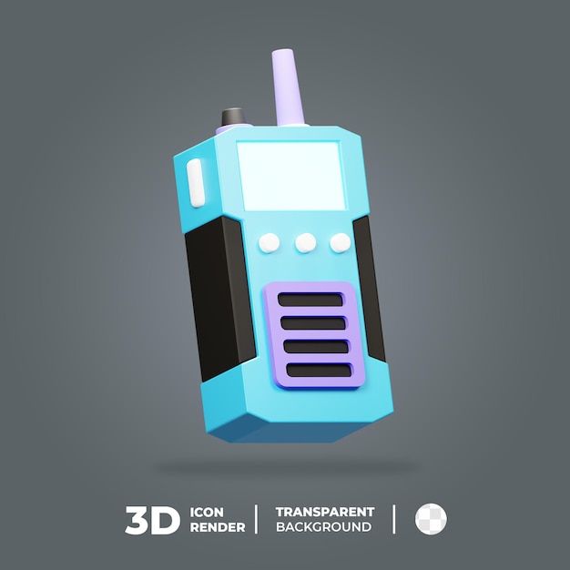 PSD walkie talkie z ikoną 3d