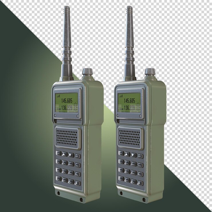 PSD walkie tokie radio communicator side view military equipment