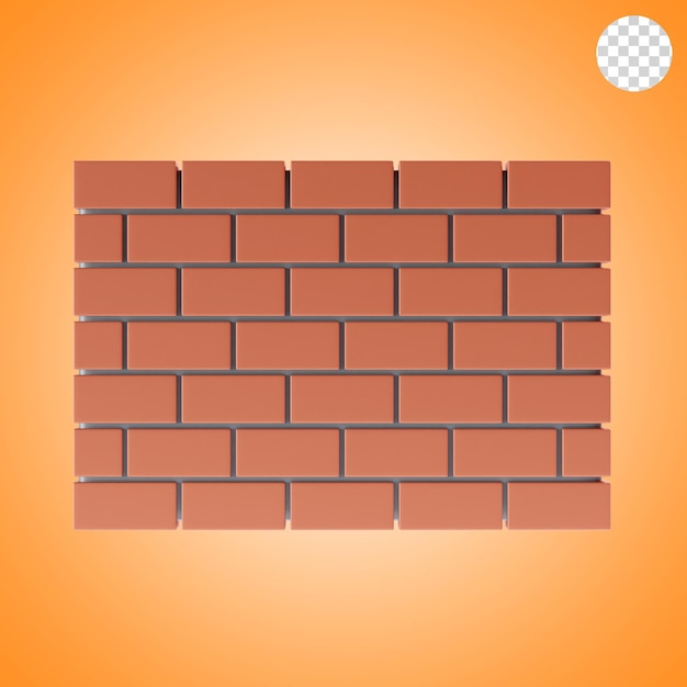 wall 3d icon and illustration