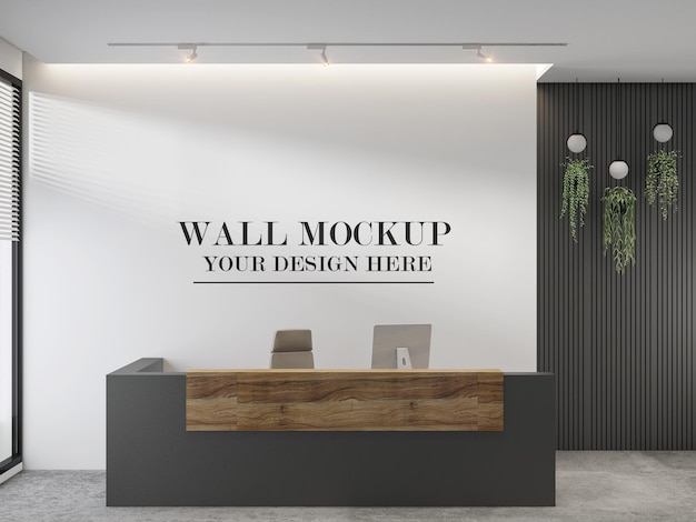 wall background modern front desk