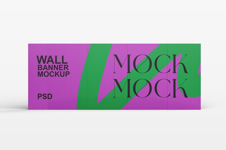 PSD wall banner mockup