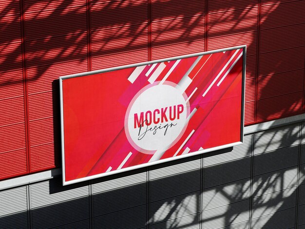 wall billboard mockup display outdoor
