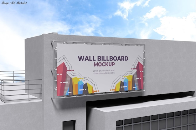 wall billboard mockup