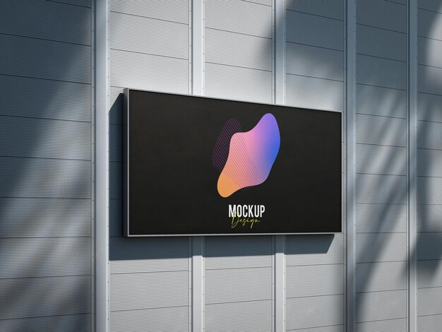wall billboard mockup