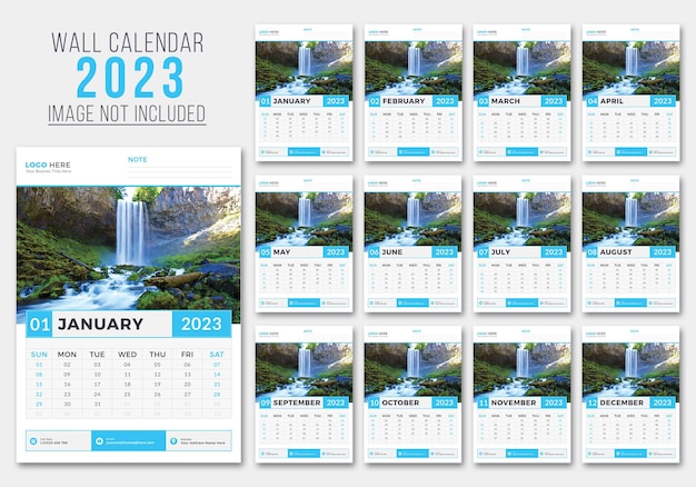 PSD wall calendar 2023