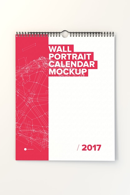 PSD calendario da parete mock up di progettazione