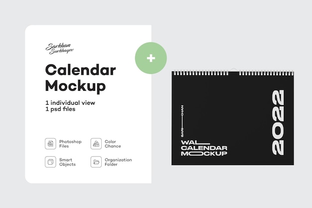 Wall calendar mockup