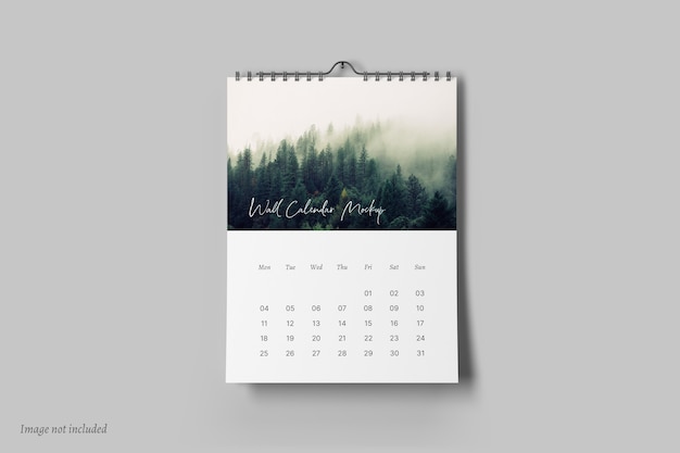 Wall calendar mockup