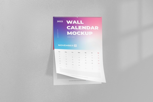 Wall calendar mockup