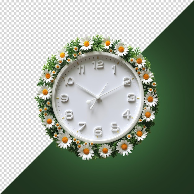 PSD wall clock isolated on white