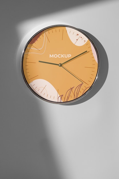 PSD wall clock mock-up design with shadow