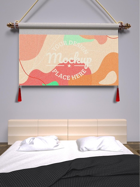 Wall decoration mockup