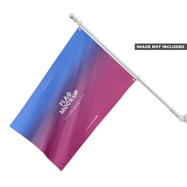 Wall Flag Mockup