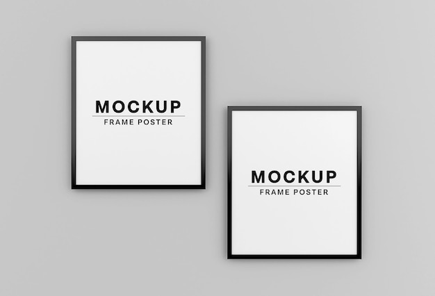 PSD wall frame mockup isolated design