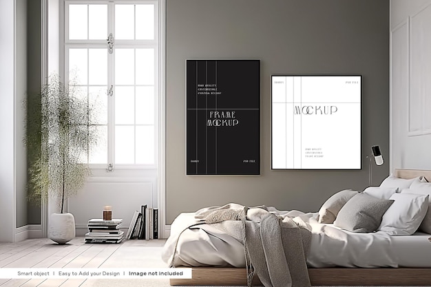 PSD wall frames mockup for photoshop home interior design mockup canvas mockup home mockup