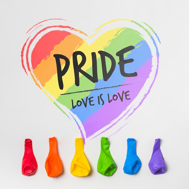 wall gay pride mockup