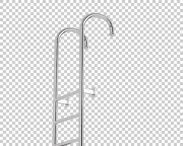 Wall ladder isolated on transparent background 3d rendering illustration