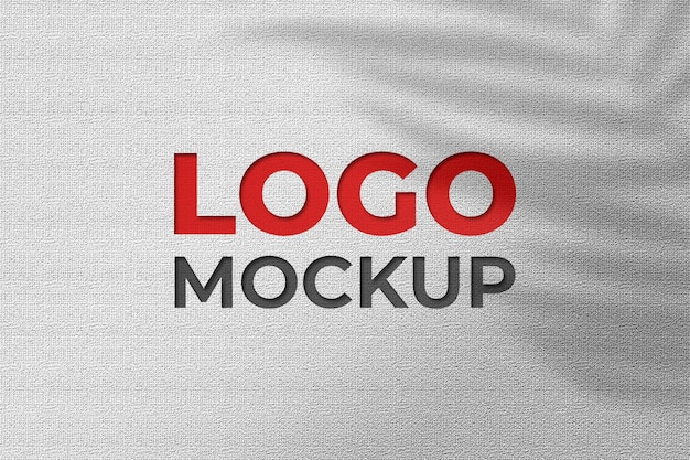 Wall logo mockup template