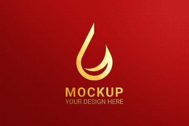 PSD mockup del logo della parete