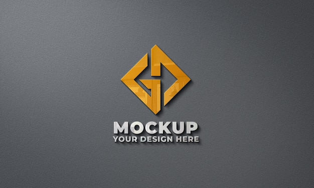 Wall logo mockup