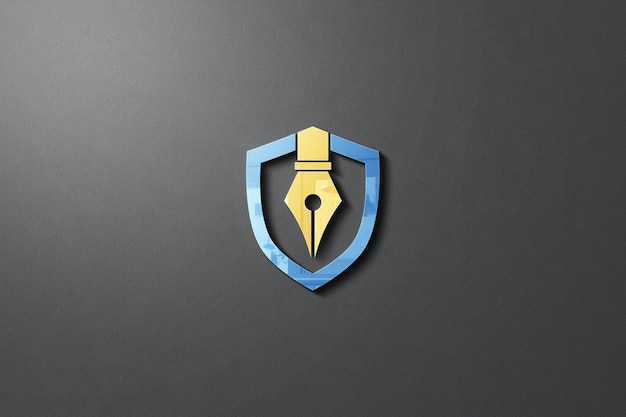 wall logo mockup