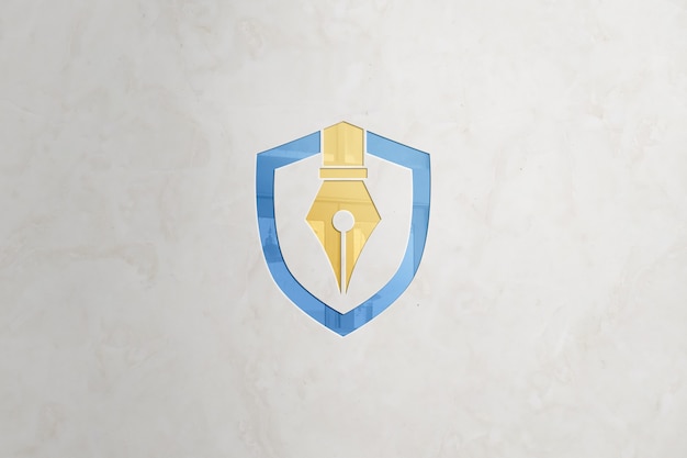 wall logo mockup