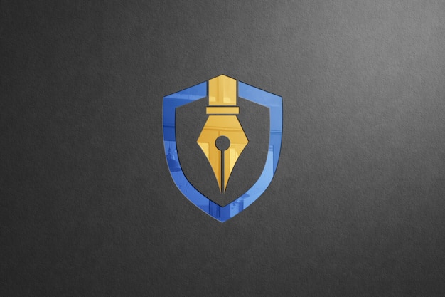 wall logo mockup