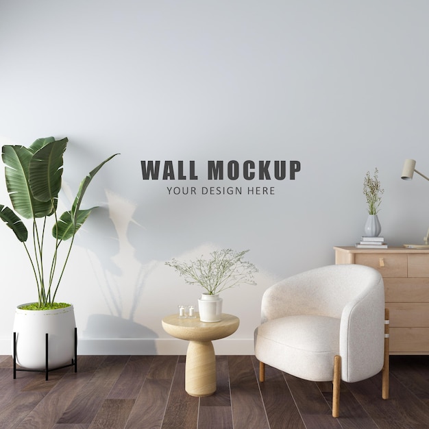 PSD design mockup a parete in rendering 3d