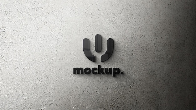 Mockup da parete design texture lucida modello di design elegante e moderno