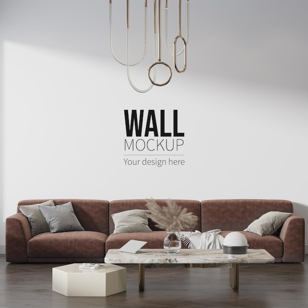 Wall mockup modern interior