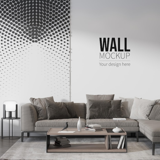 Wall mockup modern interior