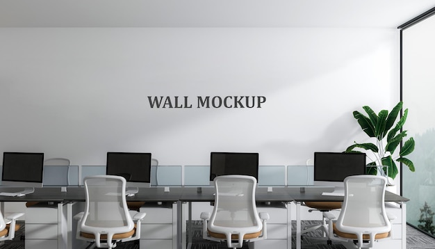 Wall mockup in office room