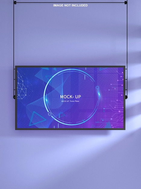 PSD wall monitor mockup