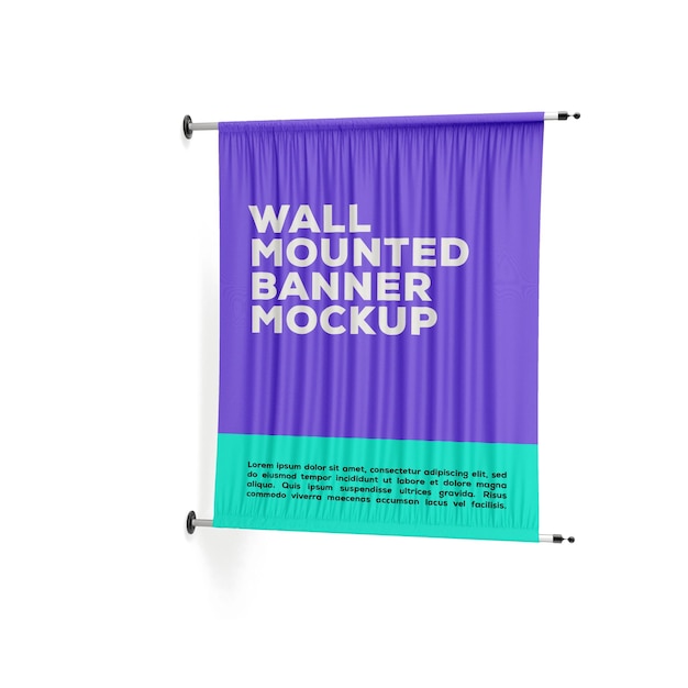 Wall Mounted Banner Mockup