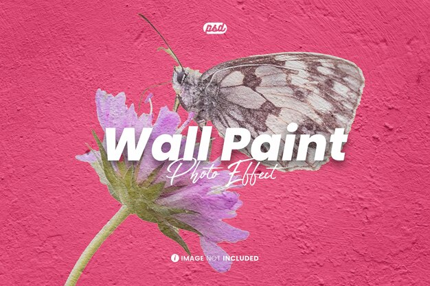 PSD wall paint photo effect