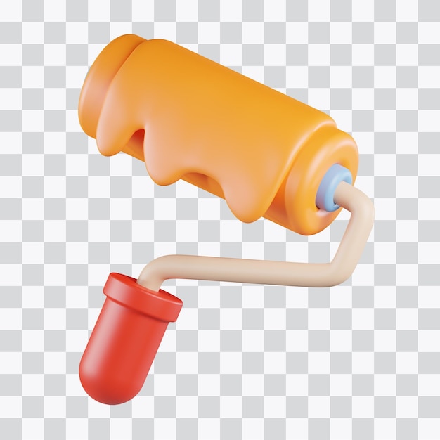 PSD wall paint roller 3d icon