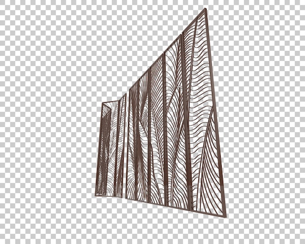 Wall panel isolated on transparent background 3d rendering illustration